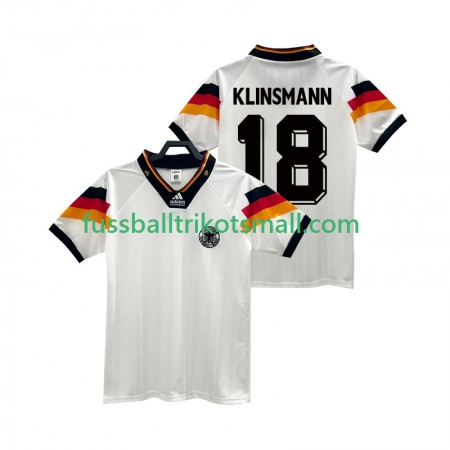 Fußballtrikots Deutschland KLINSMANN 18 1992 Retro Kurzarm Heimtrikotsatz kaufen
